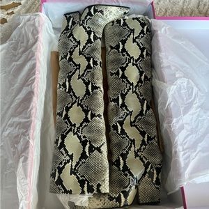 Paris Texas JANE printed python boot in Naturale 38.5 BRAND NEW